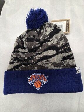New York Knicks NWT NBA Basketball 47 Brand Beanie Cuff Knit Winter Hat Camo